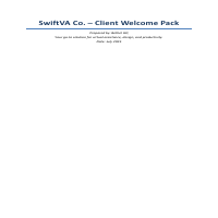 Professional Client Welcome Package