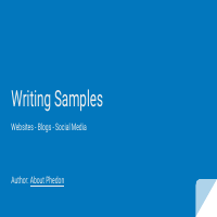 About Phedon_Writing Samples