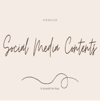 Social Media contents scheduled in 