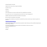 Sample Abandon Cart Email