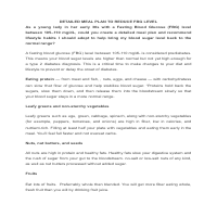 Meal Plan to Reduce FBG level