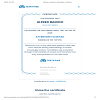 Attention to Detail (Top 25%) – TestDome