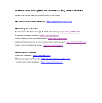 Portfolio & Work Case Studies