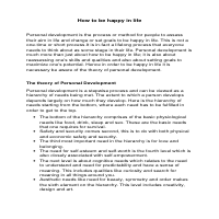 How to be happy in life