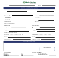 Initial Screening form