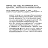 Learn More About Yourself on a Solo Holiday in The UK