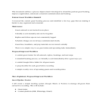 Operations Workflow Optimization (SOP and Process
