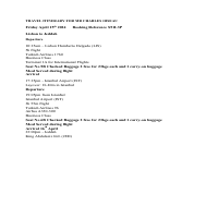 Travel itinerary