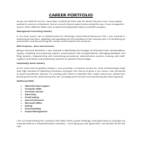 Career Portfolio