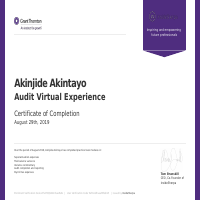 Grant Thornton Virtual Audit Experience Certificate