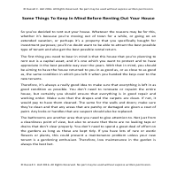 Before Renting Out Your House