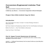 Conversion-Engineered Listicles That Sell