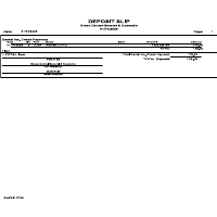 Deposit slip