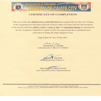 Certificate of Completion Industrial
