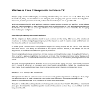 Wellness Care Chiropractic in Frisco TX