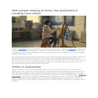 Artists in Quarantine 