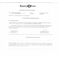 Customer Commendation