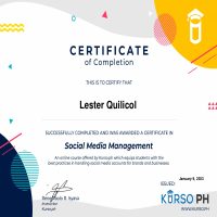 Social Media Management Cert