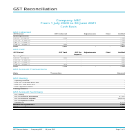 Xero - GST Reconciliation