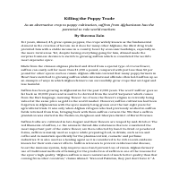 Killing the Poppy Trade