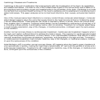 Essay on cardiology and its treatments.
