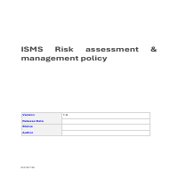 Information Security Risk assessment & management policy