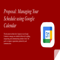 Efficient Calendar Management using Google Calendar