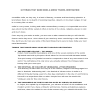 10 Things That make India a Great Travel Destination