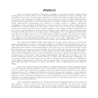 PHILO - a reflective writing