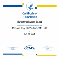 Medicare Billing Certificate