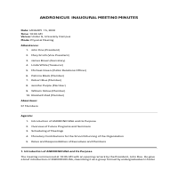 Wrote Meeting Minute As The Secretary.