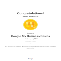 Google local business certification
