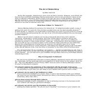 The art of networking