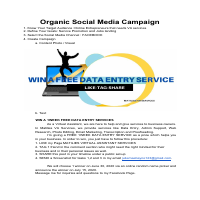 Organic Social Media Campaign