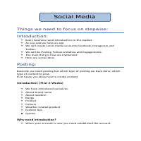Social Media Stratey For All accounts