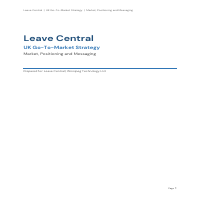 UK GTM strategy and 150-day acquisition plan