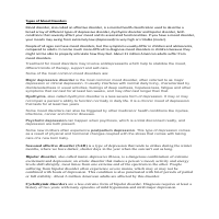 Types of mood disorders