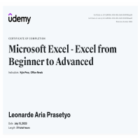 Excel Certificate