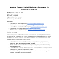 Meeting report for a pseudo project