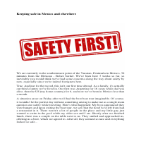 Safety in Mexico and other places abroad