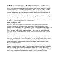 Is ketogenic diet actually affective for weight loss?