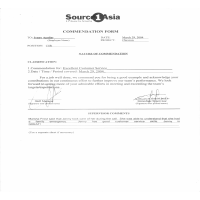 Customer Commendation