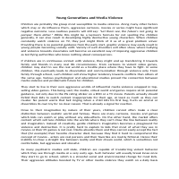 Young Generations and Media Violence