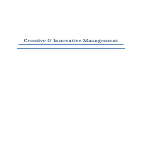 A report on innovative and creative management