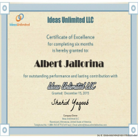 6 Months Anniversary Certificate