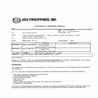 Prepare Internal Memorandum to all employees