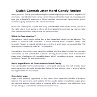 Quick Cannabutter Hard Candy Recipe