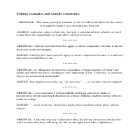 Examples of Copy Editing