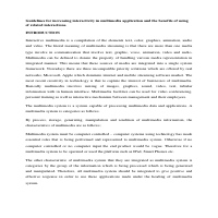 interactivity in multimedia application and the benefits