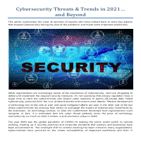 Cybersecurity Threats & Trends 2021e